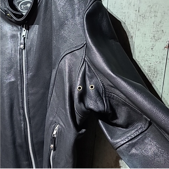Tannery West Black leather Jacket. NWOT. XL Slimfit - Picture 3 of 10